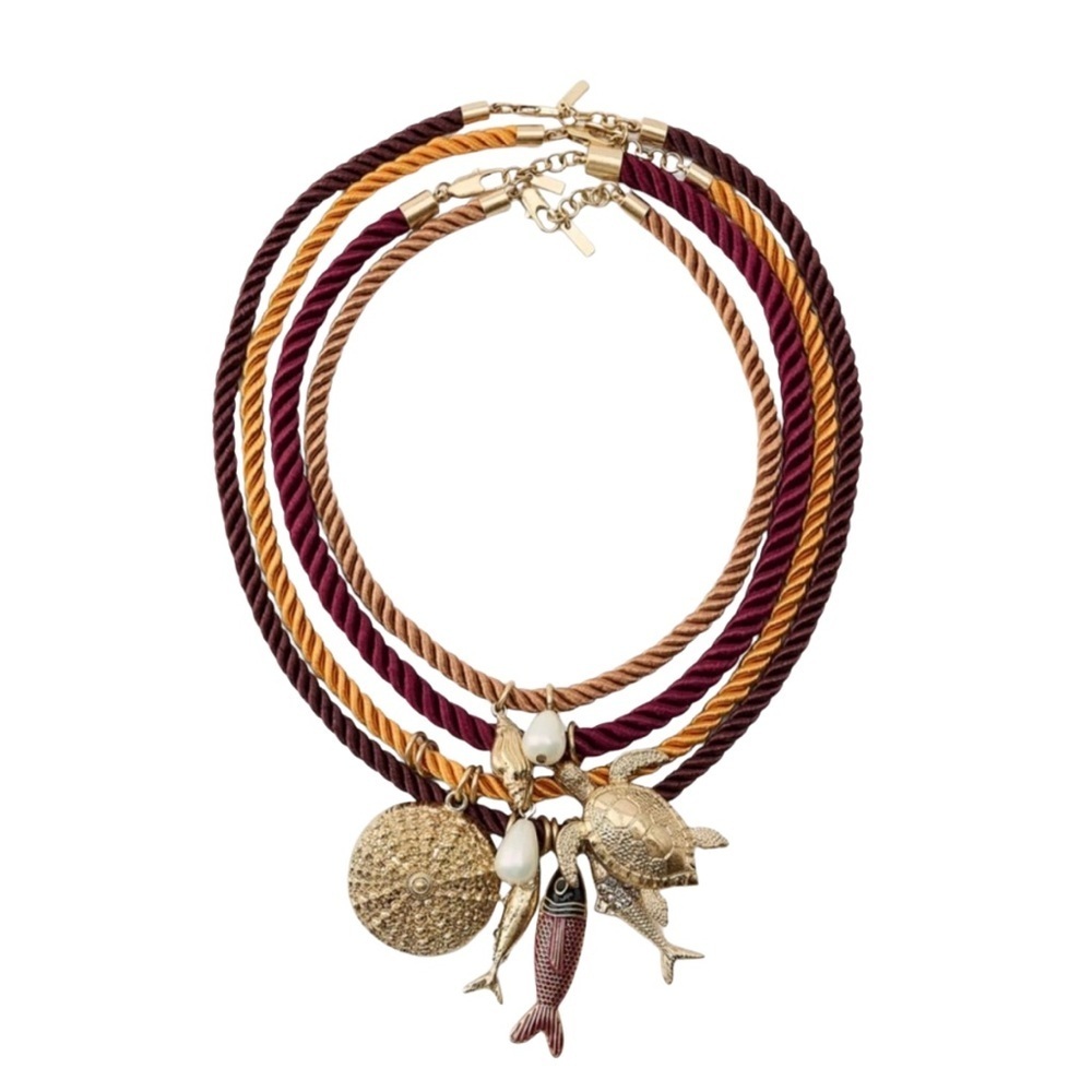 Zara Pack of 4 Rope Necklaces with Marine Charms - Picture 8 of 8